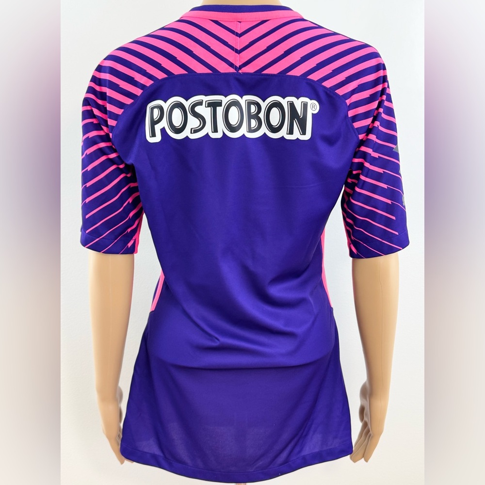 Nike Dri-Fit Postobon Blue Crew Neck Soccer Football Jersey, Women’s Size Small - Picture 6 of 10